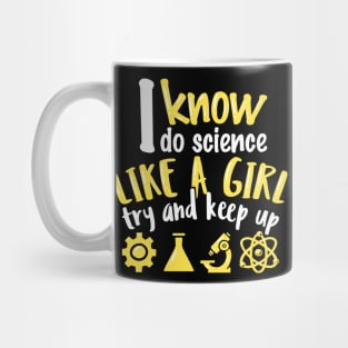 Chemistry Biology Physics Science Girl Mug